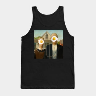 American gothic with egg face Tank Top